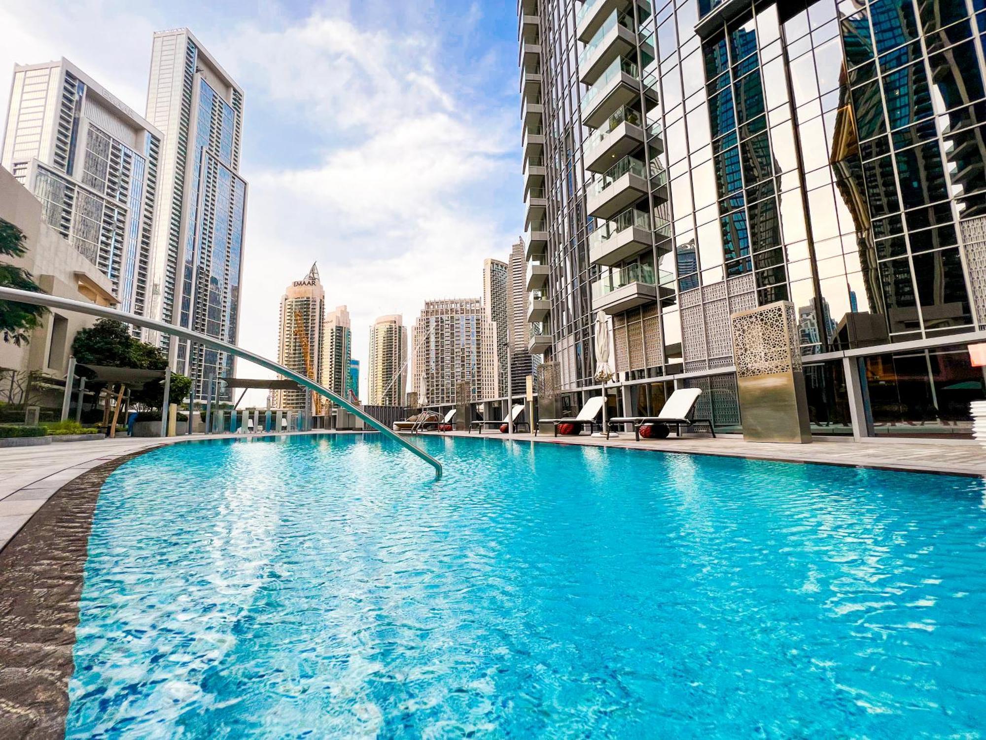 Downtown Luxury - Stunning Burj Khalifa & Sea View - 5 Minutes Walk To Dubai Mall Buitenkant foto